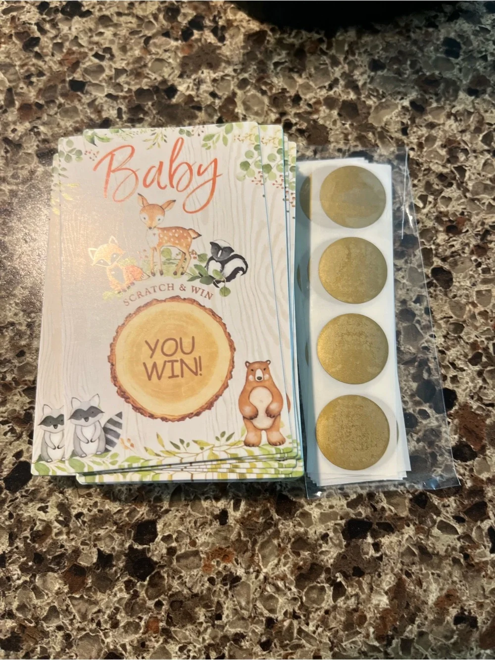 Baby Shower 'Guess How Many Animals' Game Set - scratch off and win